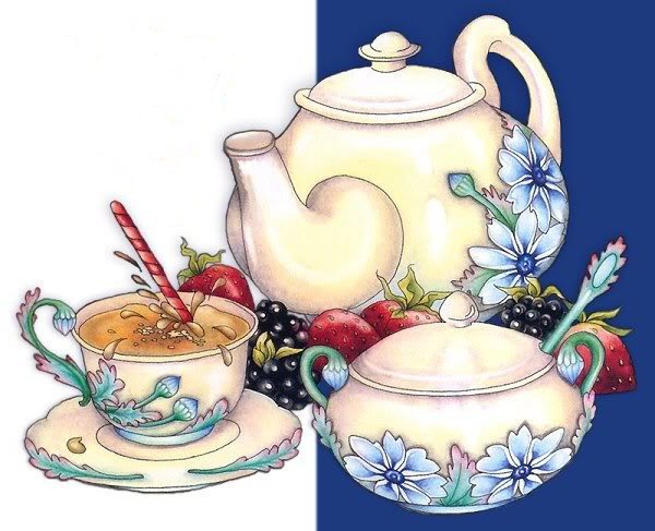 Чайная церемония - чайник, фрукты, натюрморт, для кухни, чай - оригинал