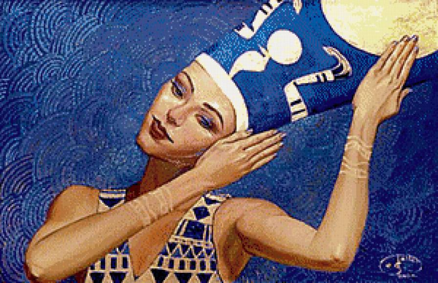 Нефертити - фэнтези, красавица, египет, девушка - предпросмотр