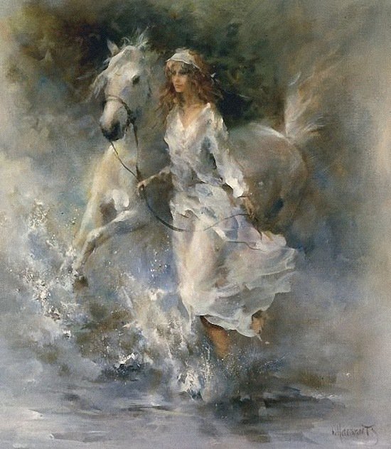 Девушка с лошадью - оригинал