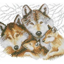 Оригинал схемы вышивки «волки» (№588502)