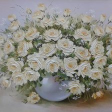 Оригинал схемы вышивки «Белые розы» (№590294)