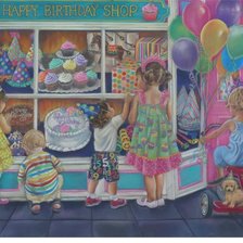 Оригинал схемы вышивки «триша райли матеус 4 дети возле магазина подарков» (№596743)