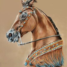 Оригинал схемы вышивки «конь» (№596842)