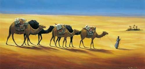 Караван пустыни - пустыня, верблюд, караван - оригинал