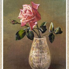 Схема вышивки «роза в вазе»