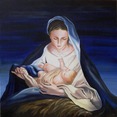 дева Мария с младенцем - религия иконы - оригинал