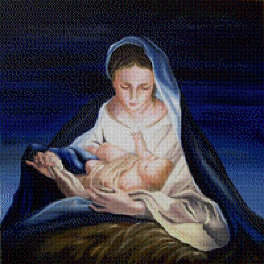дева Мария с младенцем - религия иконы - предпросмотр