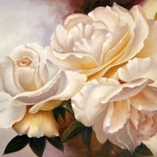 Оригинал схемы вышивки «белые розы» (№600219)