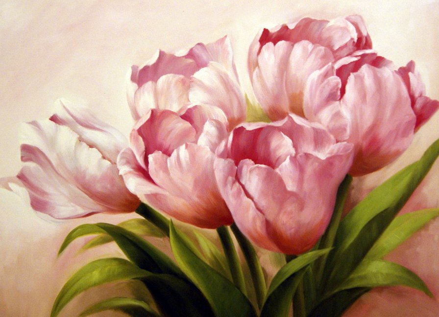 тюльпаны - картина цветы - оригинал