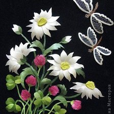 Оригинал схемы вышивки «Цветы с бабочками» (№601215)