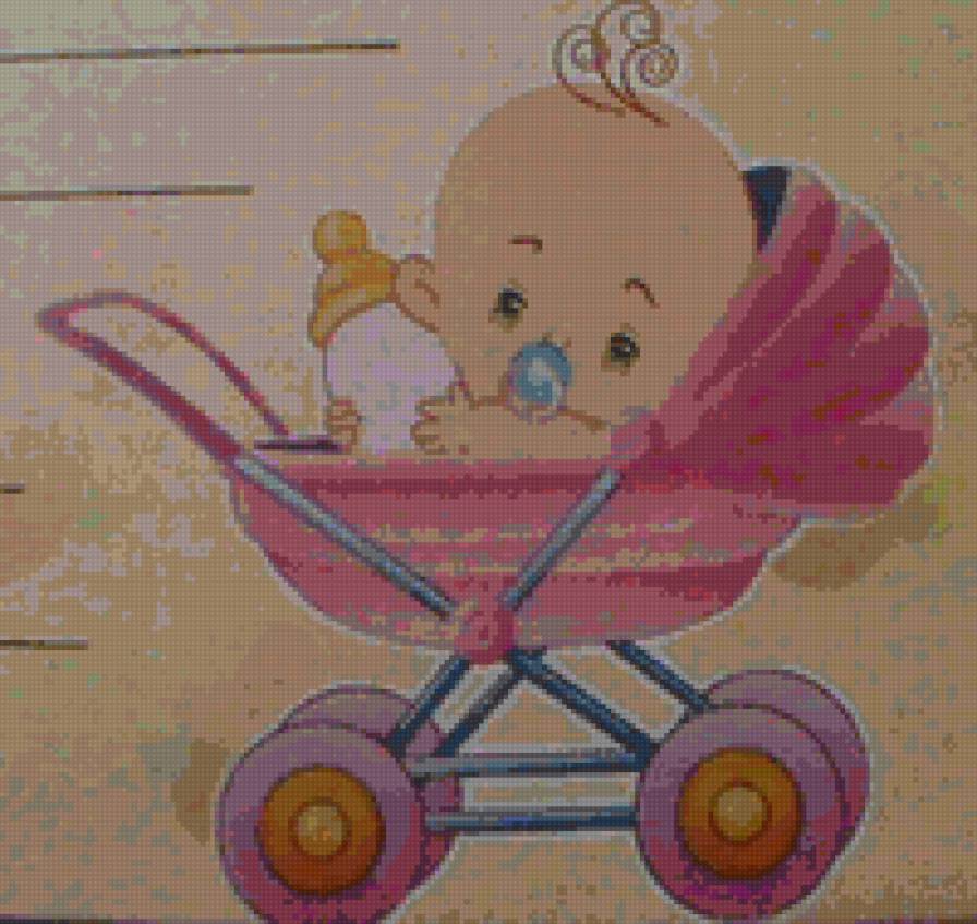 малышка в коляске - предпросмотр