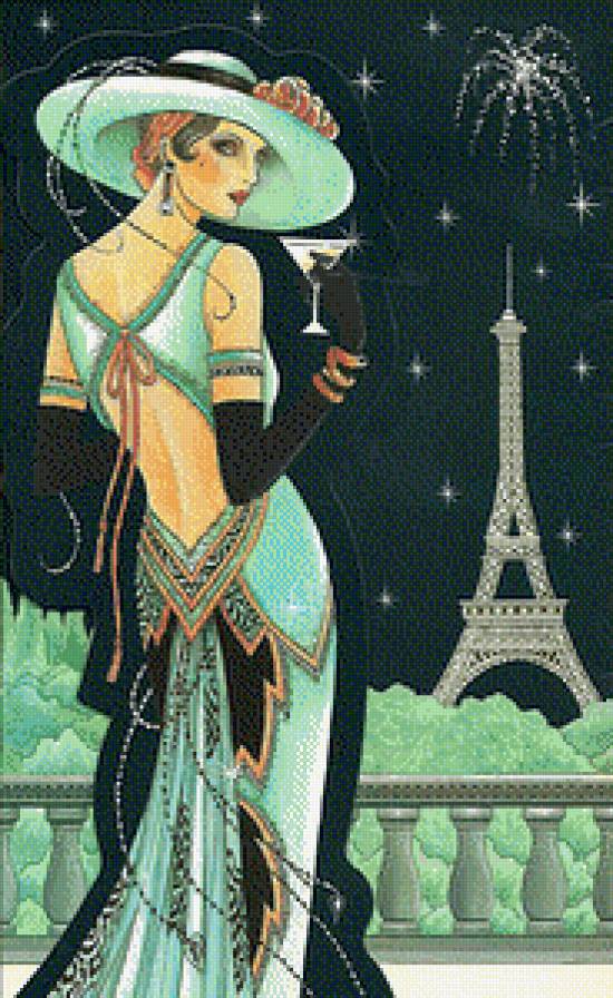 Леди Парижа - париж, дама, леди, вечер, девушка - предпросмотр