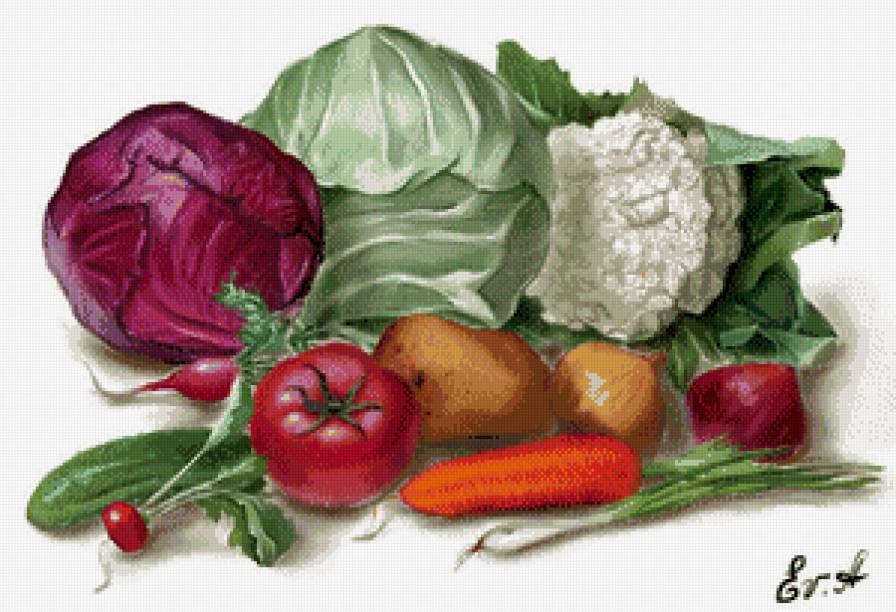 Овощи - натюрморт, для кухни, овощи - предпросмотр