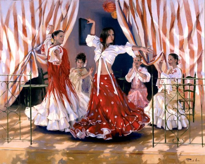 фламенко - танец, танцовщица - оригинал