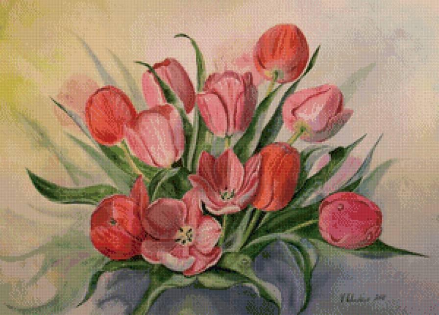 Букет тюльпанов - букет, тюльпаны, цветы - предпросмотр