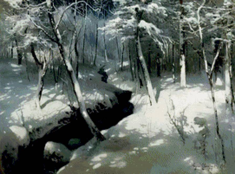 Зимой в лесу - зима, лес, сугробы, снег - предпросмотр