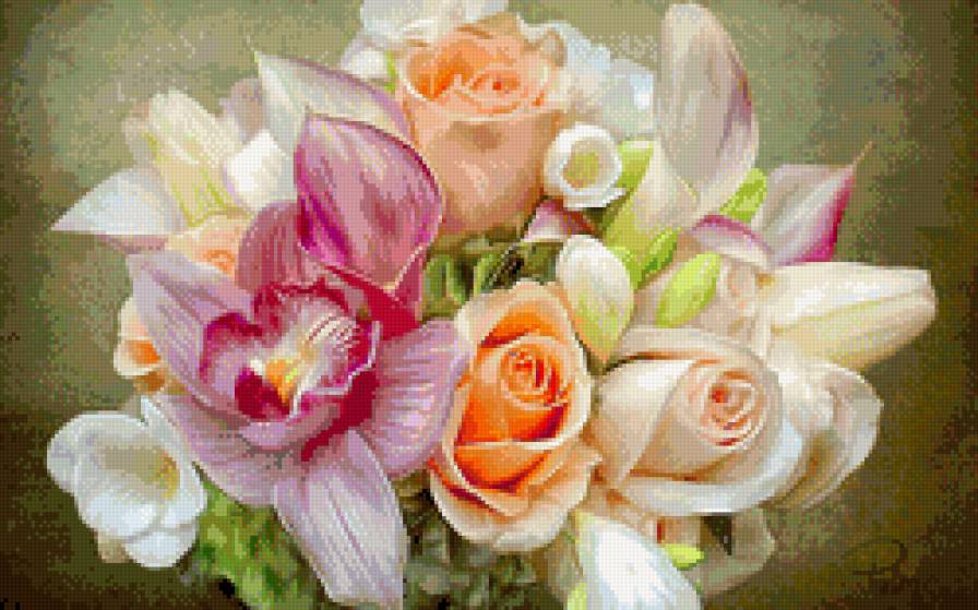 букет с розами - букет, цветы, розы - предпросмотр