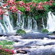 водопад - водопад. сакура, природа - оригинал