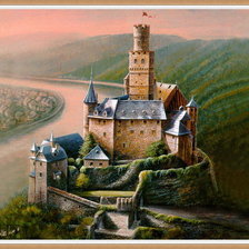 Схема вышивки «рыцарский замок»
