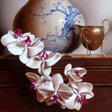Схема вышивки «Цветки орхидеи»