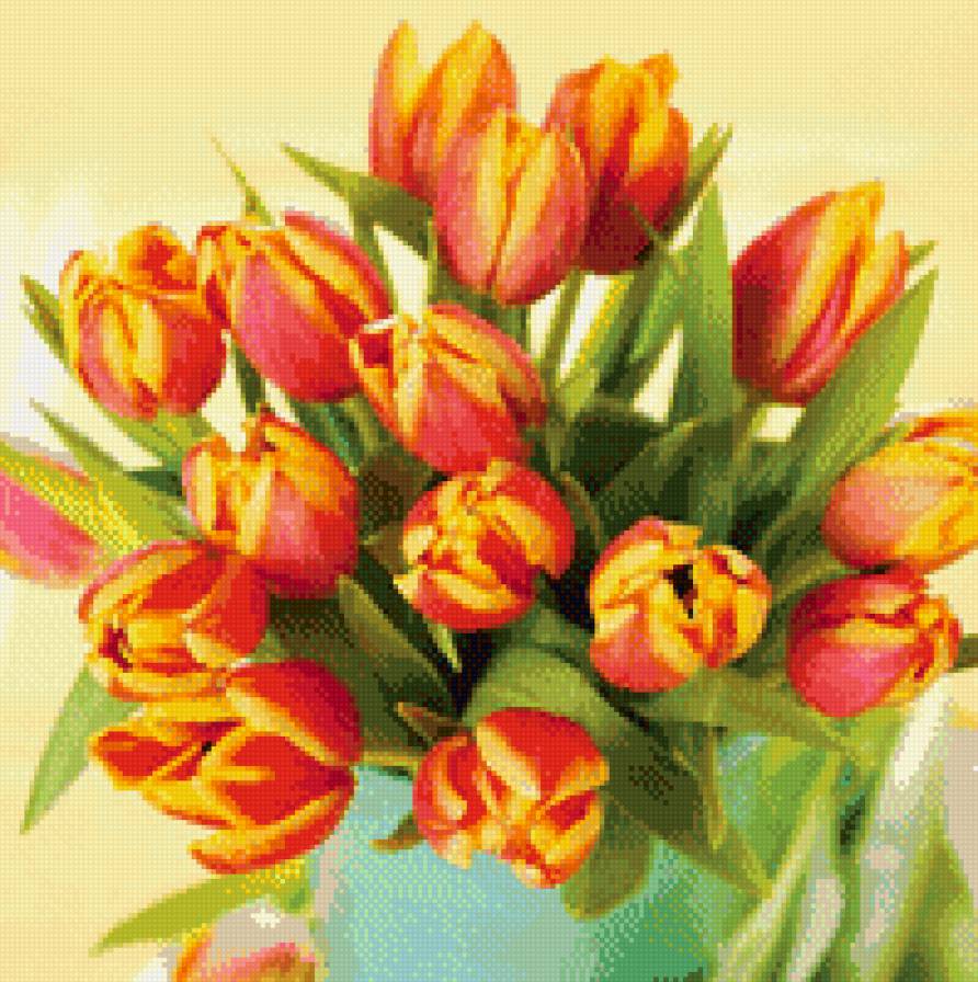 тюльпаны - цветы, тюльпаны, букет - предпросмотр