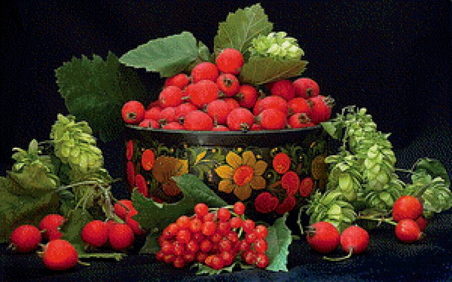 Ягоды - ягоды, хмель, калина, шиповник - предпросмотр