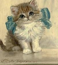 Оригинал схемы вышивки «миленький котенок» (№613725)