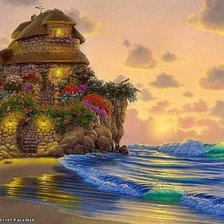 сказочный домик у моря