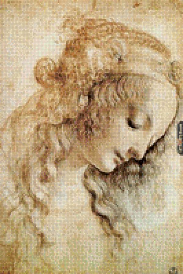 Рисунок Леонардо да Винчи - портрет, картина - предпросмотр