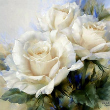 Оригинал схемы вышивки «белые розы» (№616676)