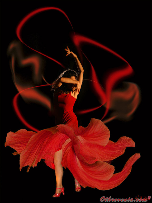 фламенко - танец, женщины, танцовщица - оригинал