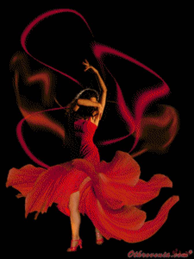 фламенко - танец, женщины, танцовщица - предпросмотр