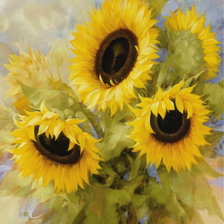 Оригинал схемы вышивки «Солнечные цветы.» (№617868)