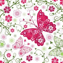 Оригинал схемы вышивки «Бабочки» (№618155)