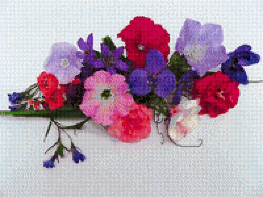 Цветочки - букет цветов, цветы, ваза с цветами - предпросмотр
