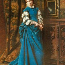 Оригинал схемы вышивки «Голубая Женщина» (№619282)