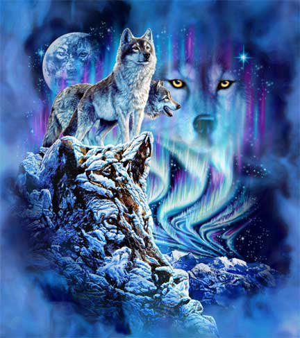 Дух волка-1 - хищник, животные, мираж, природа, волк - оригинал
