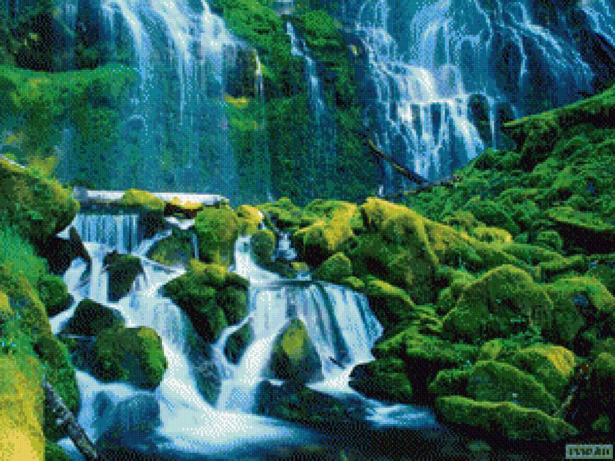 Водопад - водопад, природа, пейзаж - предпросмотр