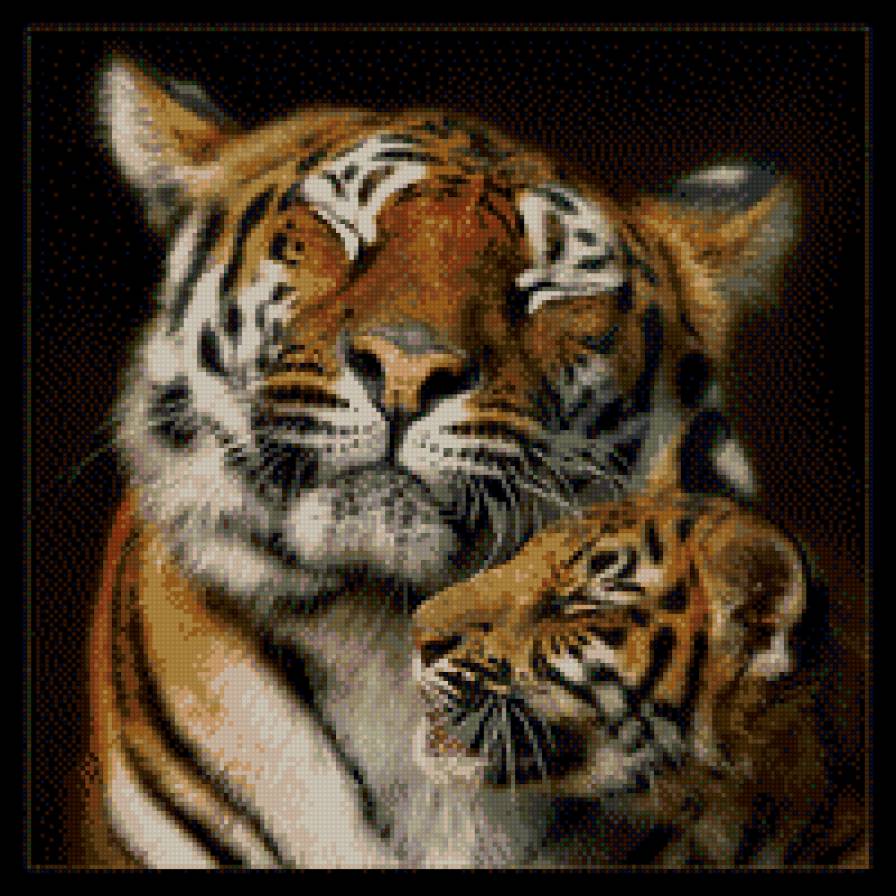 нежность - природа, любовь, тигры, животные - предпросмотр
