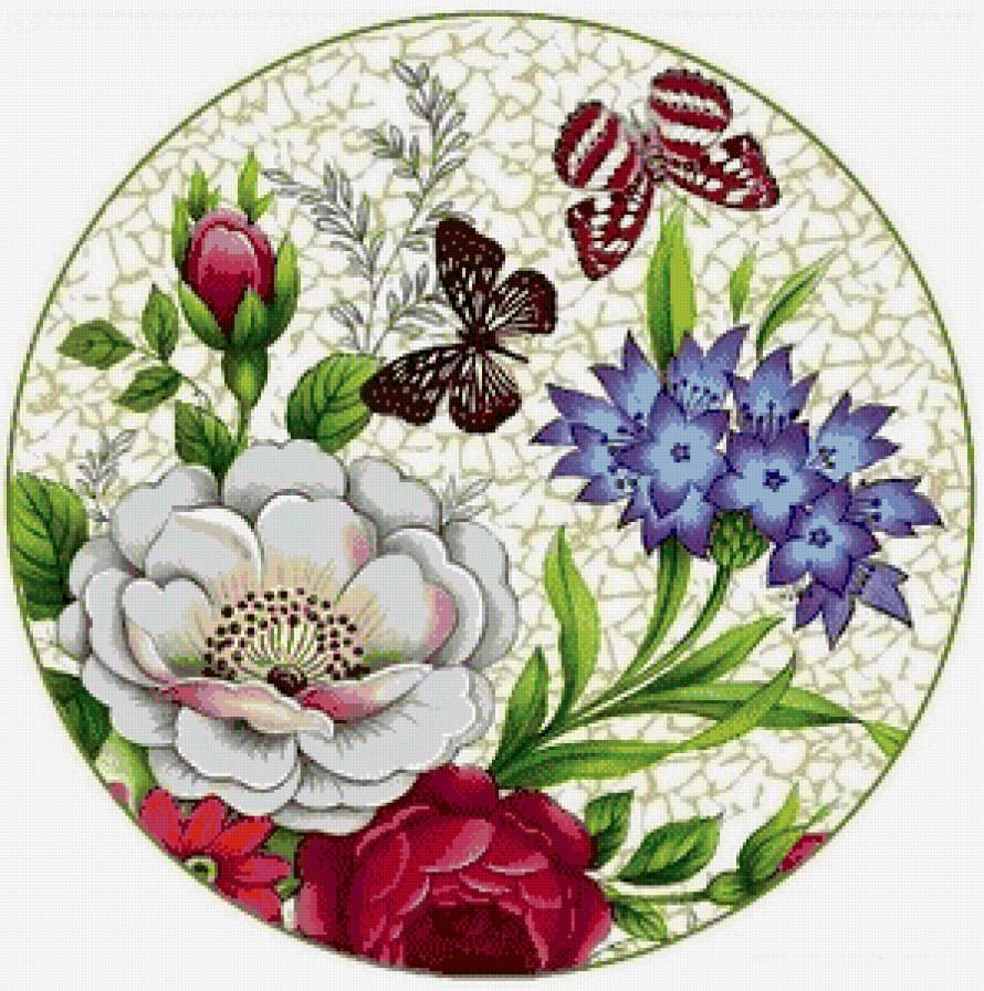 китайская подушка - подушка, бабочки, пионы, пион, красные цветы, белые цветы - предпросмотр