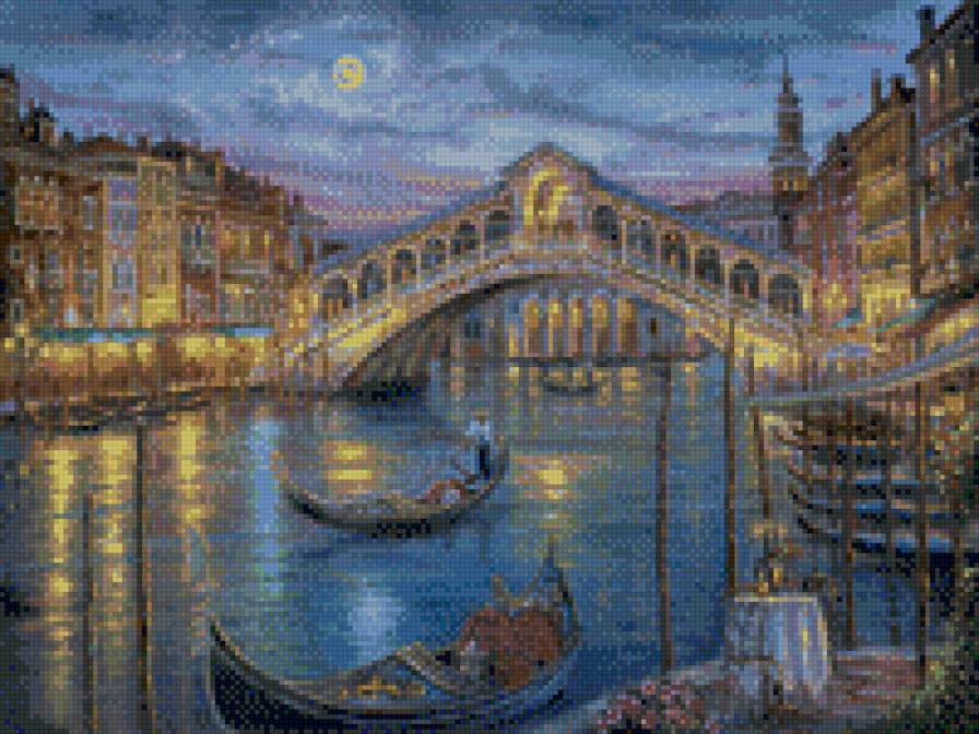 венеция - город, мост, венеция, гондола - предпросмотр