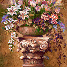 Оригинал схемы вышивки «Цветы в вазе» (№623724)