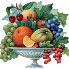 Оригинал схемы вышивки «фруктовая ваза» (№625867)