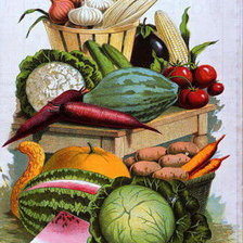Оригинал схемы вышивки «овощной натюрморт» (№625871)