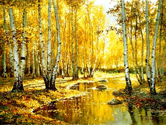 золотая осень - картина - оригинал