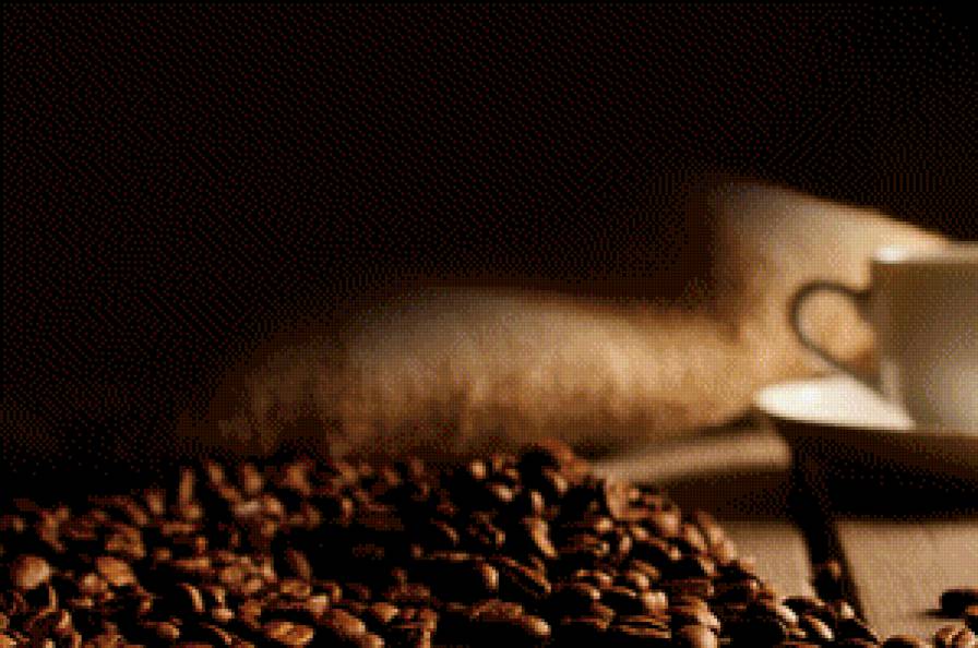 чашка кофе - зерна, кофе - предпросмотр