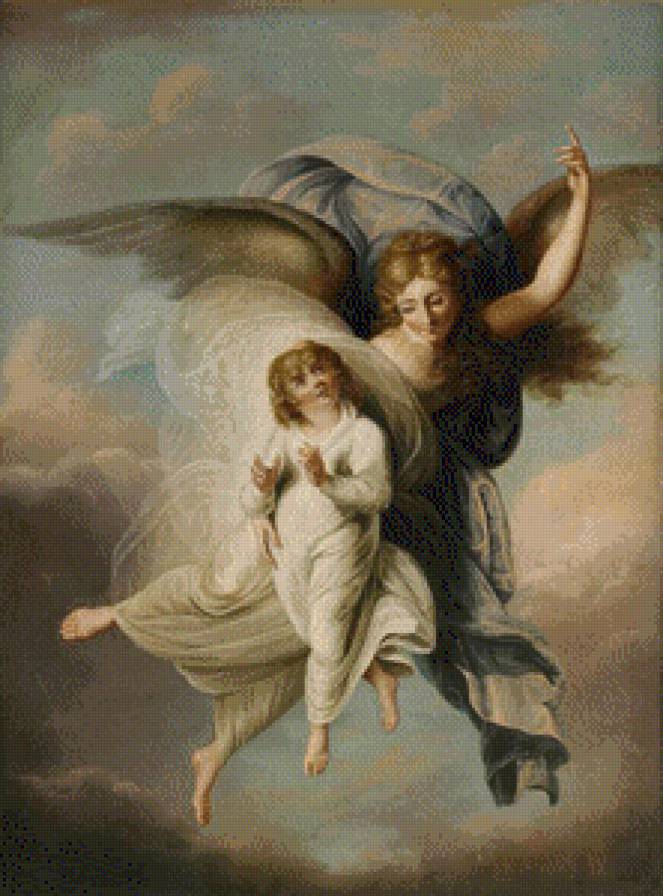 ангел-хранитель - картина - предпросмотр