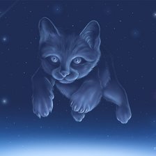 Оригинал схемы вышивки «космический кот» (№630319)