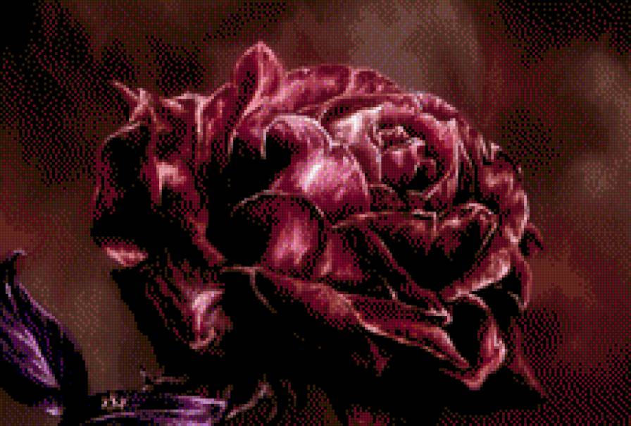 Czerwona roza - roze w malarstwie - предпросмотр