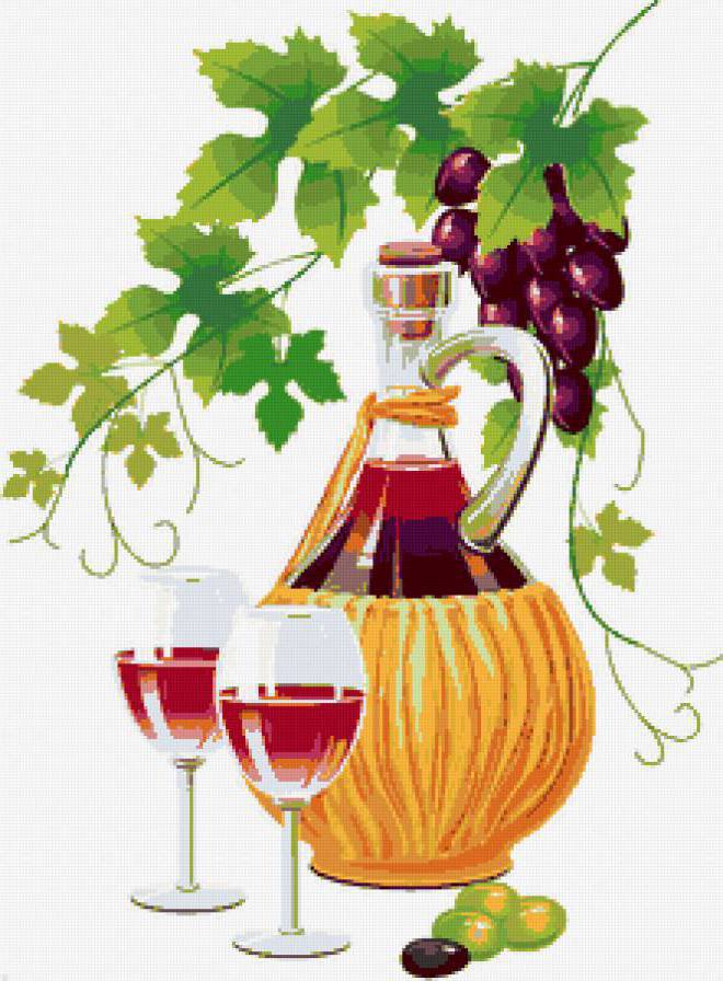 вино - виноград, бокал - оригинал